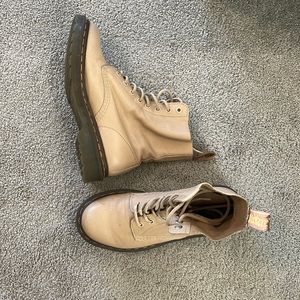 Tan/beige air wair doc martins